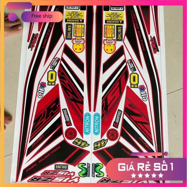 ( Quí khách vui lòng mang ra tiệm cho thợ dán ) xe Exciter 150 Y15ZR dán xe đỏ