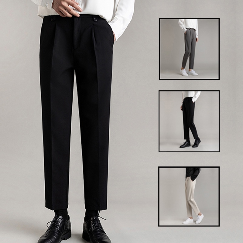 Quần Âu Baggy Nam Ống Đứng Trơn Màu Phối Cạp Đính Cúc Thời Trang Zenkonu QUAN NAM 118