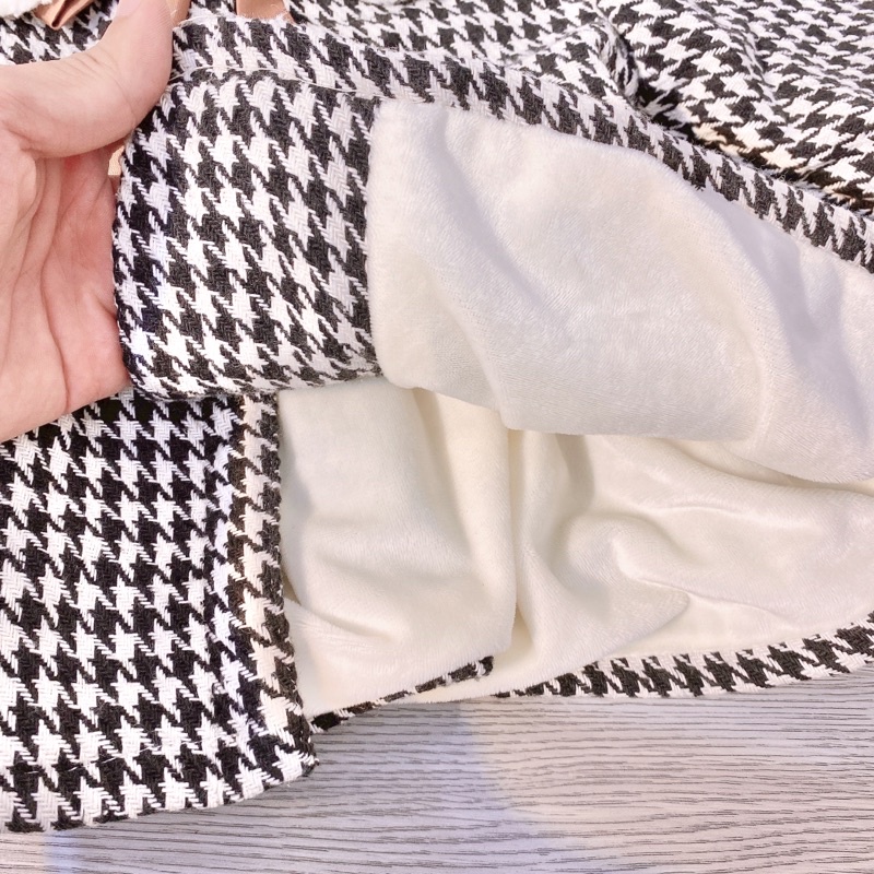 Áo khoác cho bé dạ kẻ 2 lớp lót lông từ 7-20kg