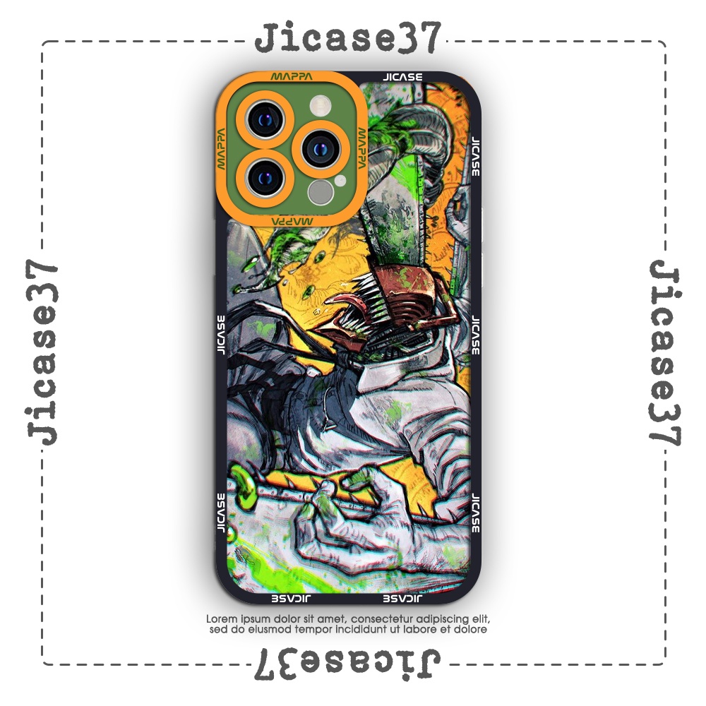 Ốp lưng iphone cạnh vuông Jicase Denji chainsawman anime 6plus/6s/6splus/7/7plus/8/8plus/x/xs/11/12/pro/max/plus/promax