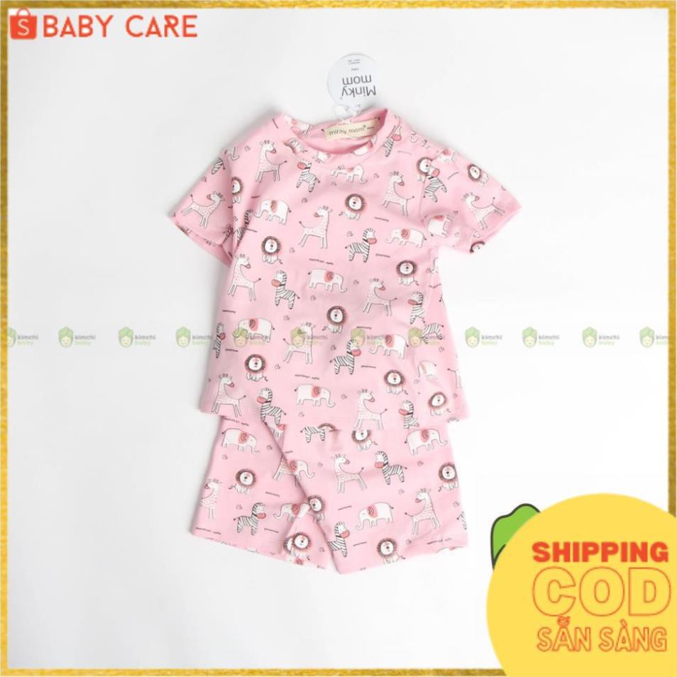 Đồ Bộ Bé Gái Minky Mom Vải Cotton 100% Họa Tiết Hello Kitty Unicorn Đáng Yêu, Bộ Cộc Tay Cho Bé Mùa Hè MKM2122