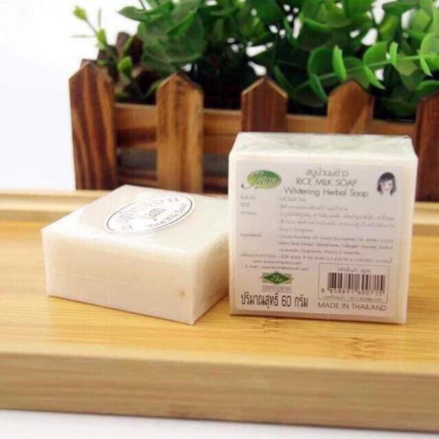 ❣️RẺ VÔ ĐỊCH❣️ Xà phòng trắng da cám gạo Thái Lan Jam Rice Milk Soap