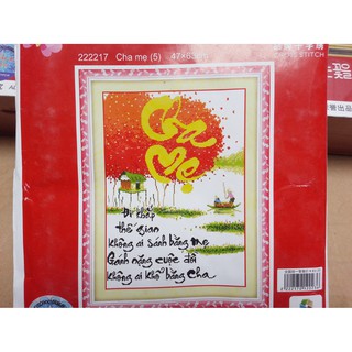 Tranh thêu chữ thập cha mẹ 222217