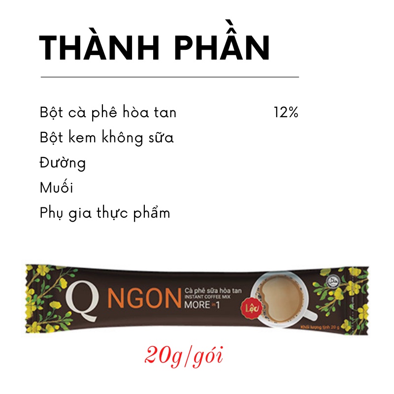 Cà phê hòa tan Ngon cà phê Trần Quang đậm vị cafe