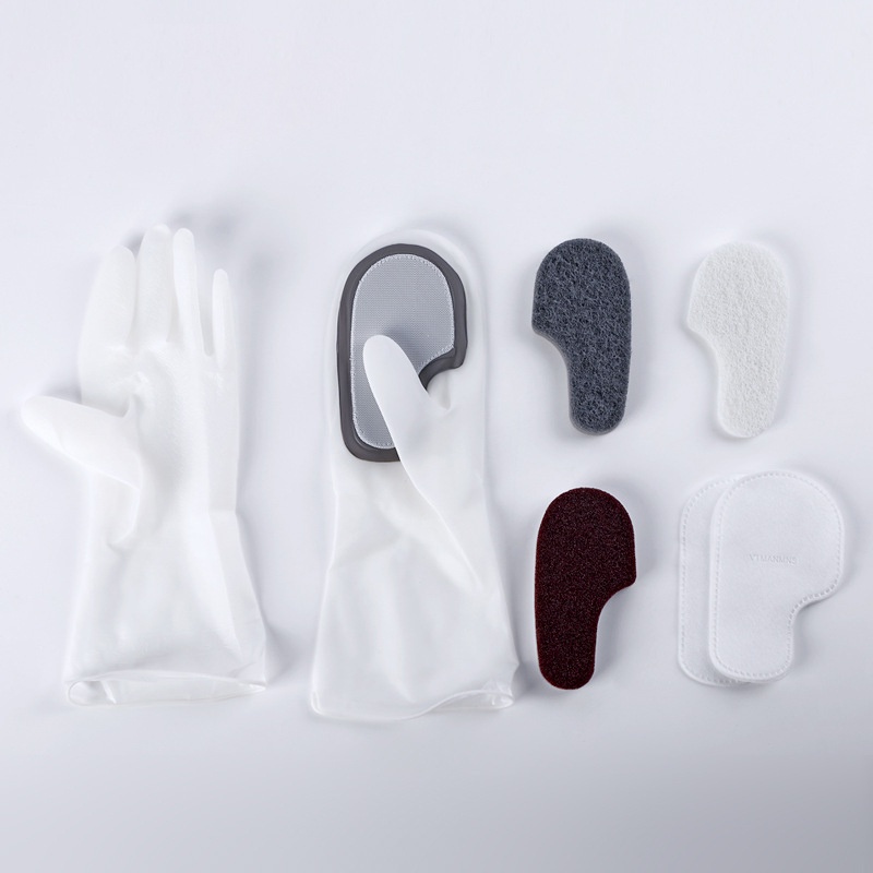 Găng tay đính kèm dụng cụ có rửa 4in1 tiện lợi GD13 màu ngẫu nhiên