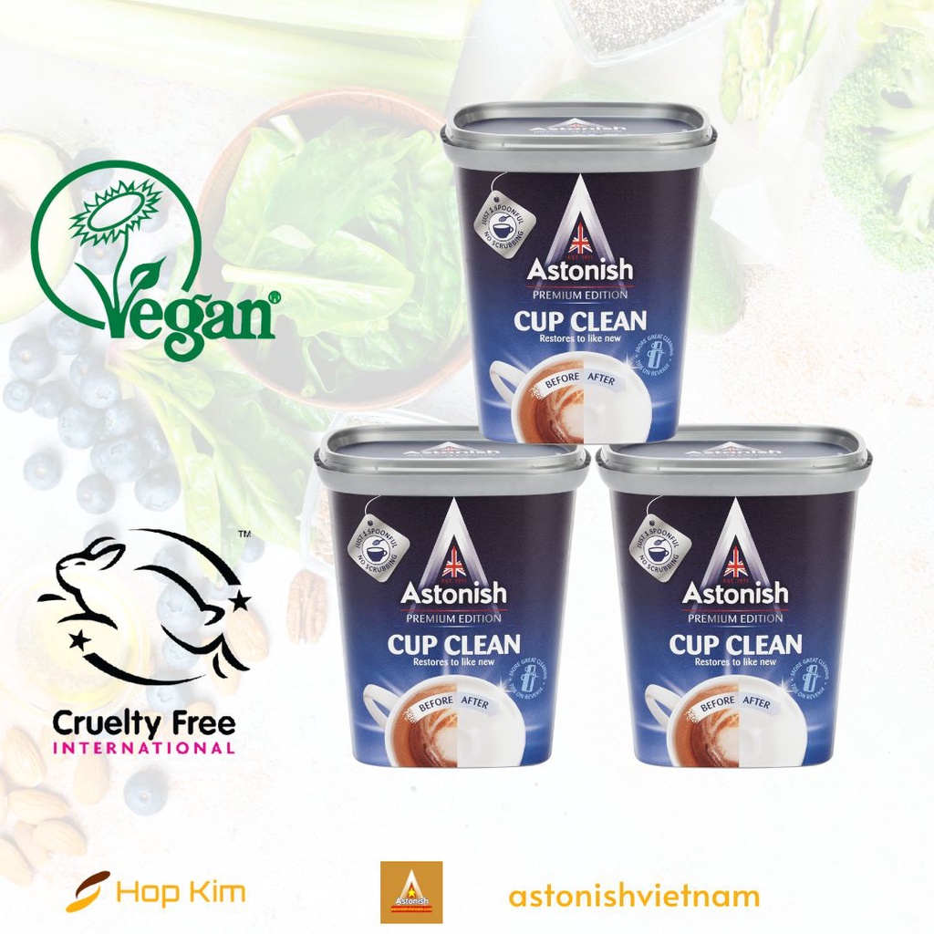 Bột tẩy đa năng Astonish C9630 vết ố trên ly cốc bình trà muỗng nĩa vàng bạc trang sức lồng máy giặt lavabo...