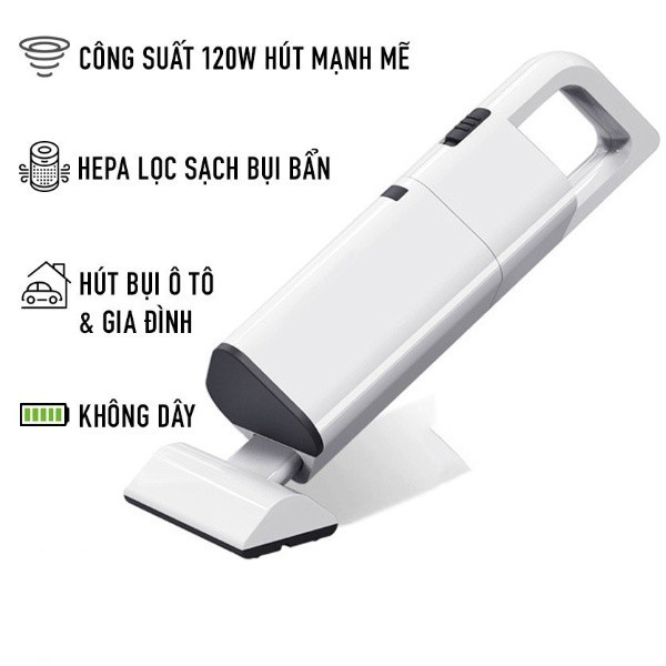 Máy hút bụi cầm tay không dây AIKESHI LB-8001, lực hút mạnh, dùng cho ô tô, salon, nệm, thảm