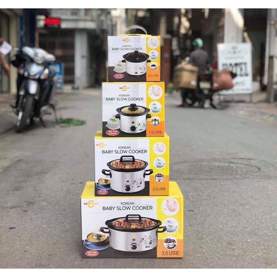 Nồi nấu cháo chậm đa năng Hàn Quốc BB cooker 1,5L, 2,5L, 3,5L -HÀNG CHÍNH HÃNG