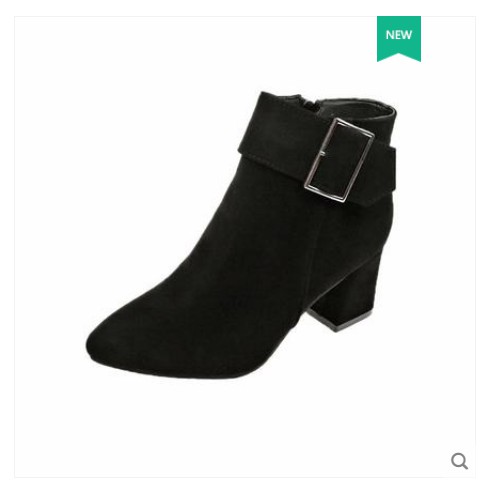 T02 Boot cổ thấp chất da lộn nhiều màu thời trang