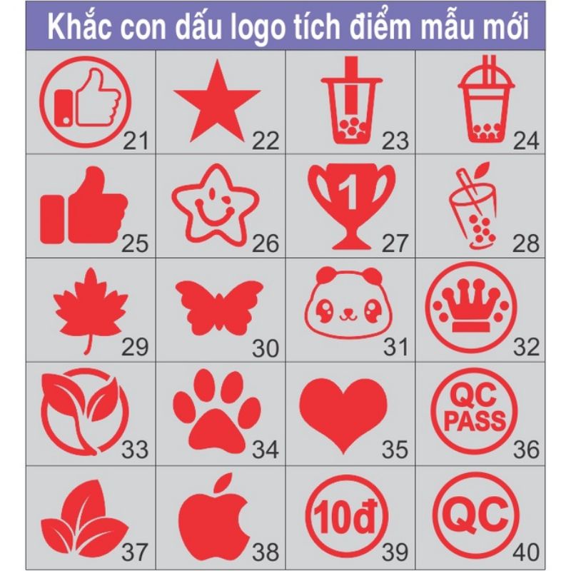 khắc dấu tích điểm, dấu tên du học sinh, tts, dấu hình icon theo yêu cầu quý khách. Giá rẻ tại xưởng có ngay trong ngày.