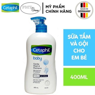 [Germany] Sữa tắm gội toàn thân 2in1 cho bé Cetaphil Baby Gentle Wash Shampoo 400ml - Đức