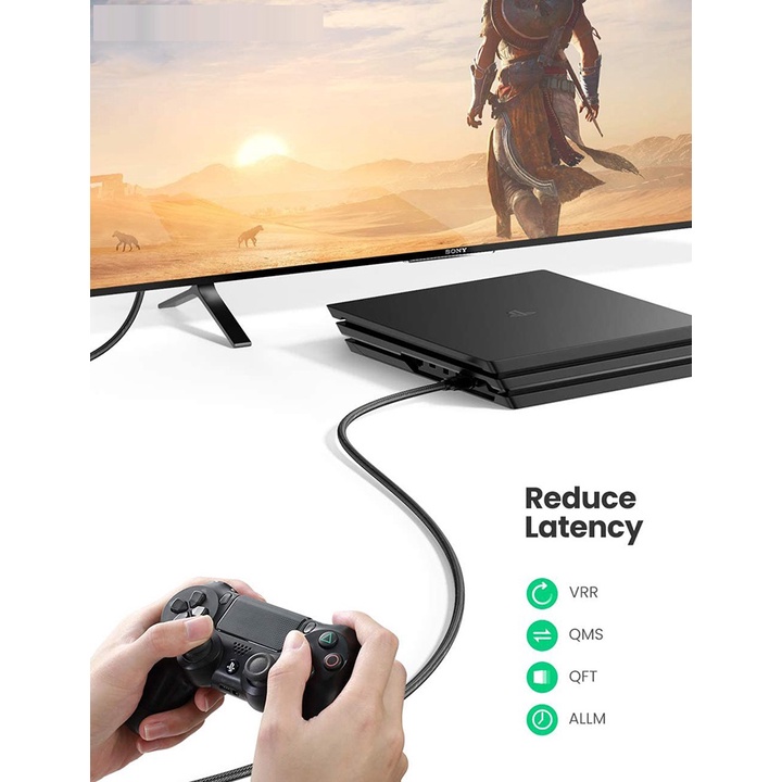 Cáp HDMI 2.1 Ugreen Cao Cấp Chính Hãng  Dài 1m-5m  80401 80402 80403 80404 80405