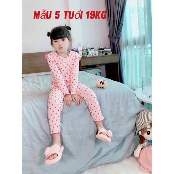 Bộ thu đông cho bé gái (11-23kg)100% cotton, phối vai cách tiên siêu xinh, thời trang cho bé gái TE06