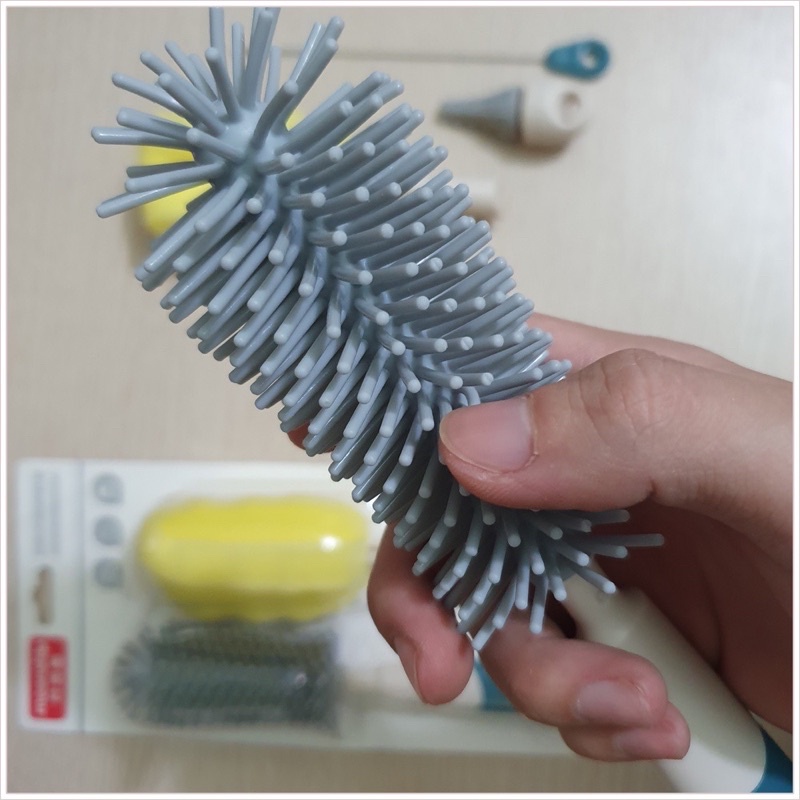 Bộ Cọ Rửa Bình Sữa Silicon Cao Cấp - Full Bộ 3 Chi Tiết Gồm Cọ Rửa Bình, Cọ Rửa Núm Ti, Cọ Rửa Ống Hút