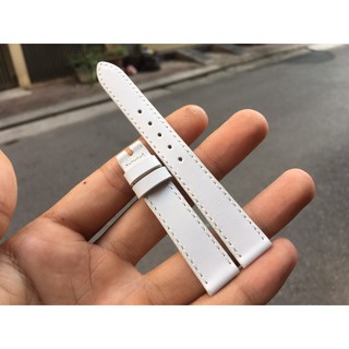 Dây đồng hồ da bò màu trắng ( size 10-20mm)