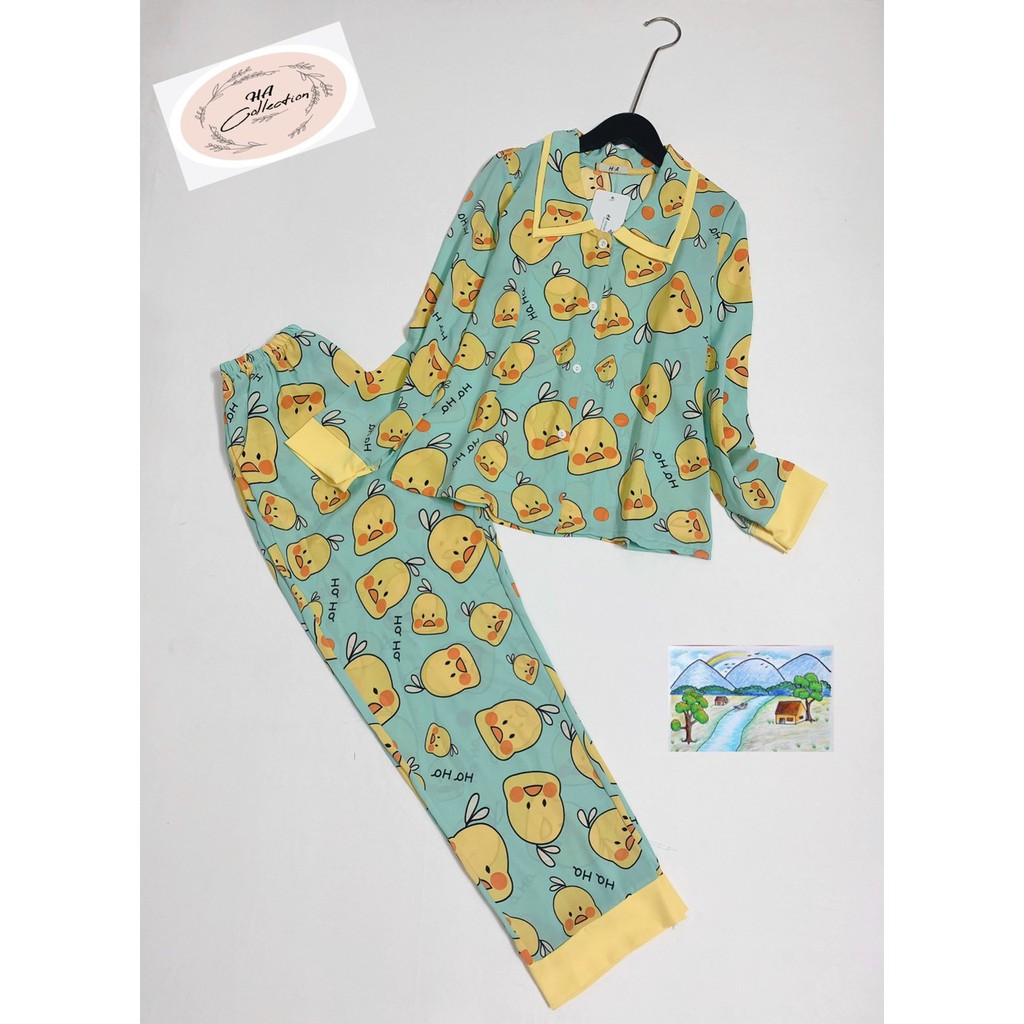 Đồ bộ pijama mặc nhà cho nữ chất Mango , có 2 mẫu tay dài và ngắn quần dài tiểu thư phối bèo dễ thương Lokishop01 | BigBuy360 - bigbuy360.vn