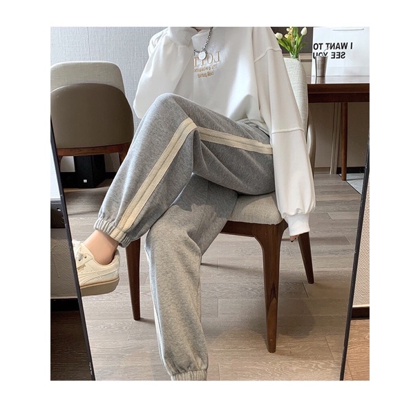 Quần jogger viền ren chất mềm đẹp- Quần jogger chất nỉ mềm siêu ấm
