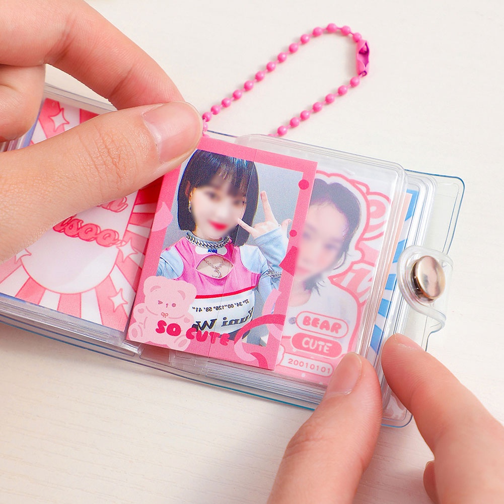 Cuốn Album Ảnh 2 Inch Trong Suốt Kèm Móc Khóa Thiết Kế Xinh Xắn Tiện Dụng