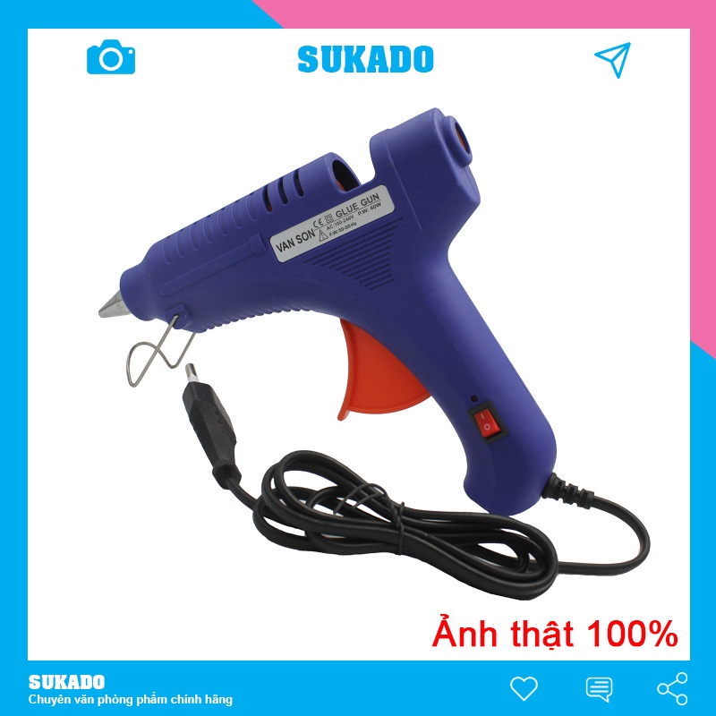 Súng bắn keo silicon Lớn/nhỏ 60W - keo nến gói quà dán thùng carton SUKADO
