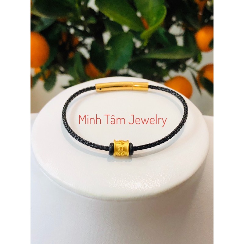 Lu thống khắc chú bình an 24k,Vòng tay lu thống 24k mini-Minh Tâm Jewelry