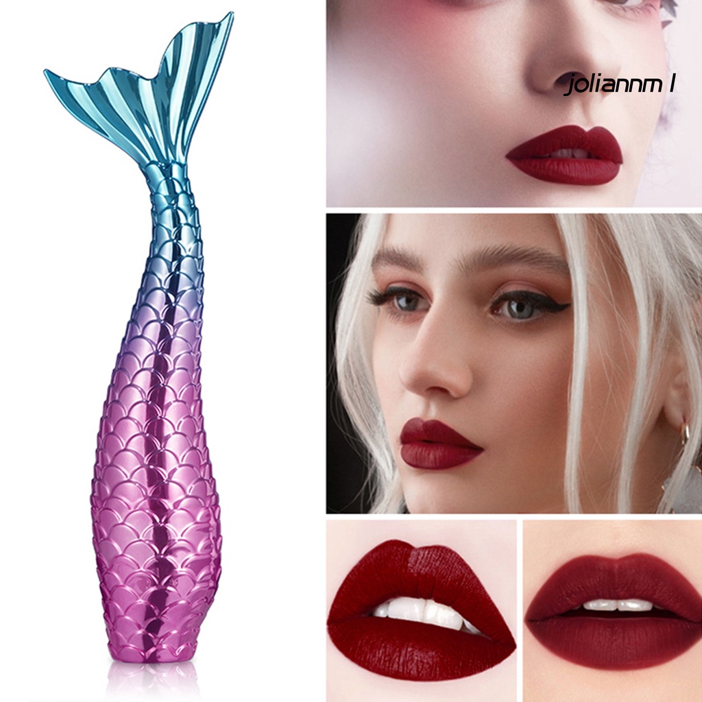 joliann 3g Lip Glaze Mermaid Shape Gradient Shell Natural Ingredient Party Queen Matte Lipstick for Beauty