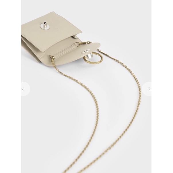 Túi ví CK có dây đeo màu be