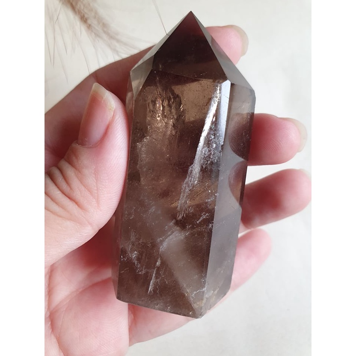 Thach anh khói dạng trụ smoky quartz 88 gram