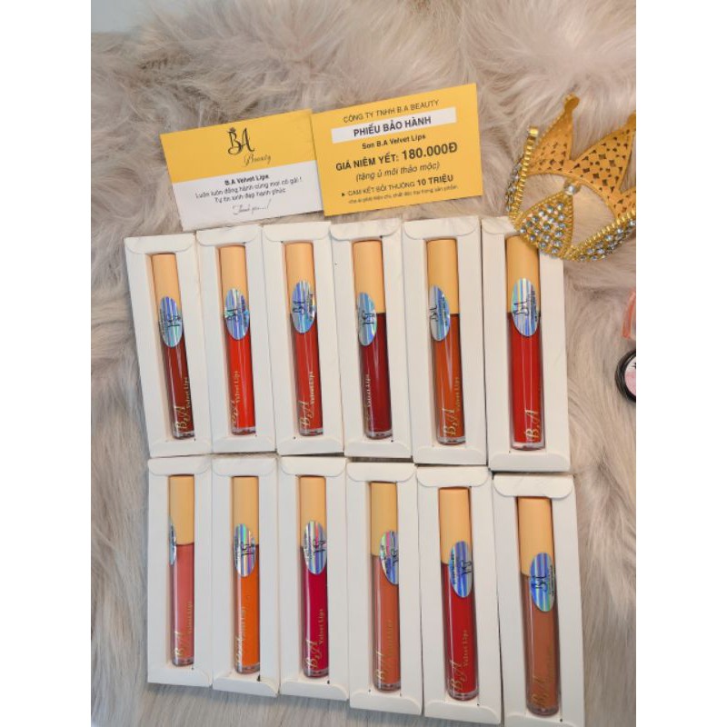 SON _B.A ( ĐỎ CAM) (TẶNG HỦ DƯỠNG MÔI THẢO MỘC COLAGEL) | BigBuy360 - bigbuy360.vn
