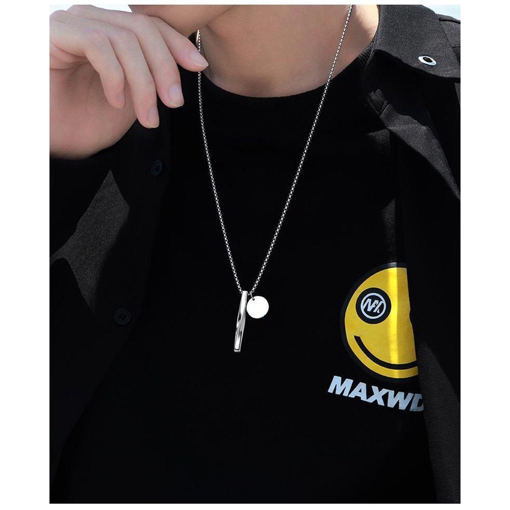 Vòng cổ Bằng Thép Không Gỉ Thiết Kế Đơn Giản Thời Trang Cho Nam