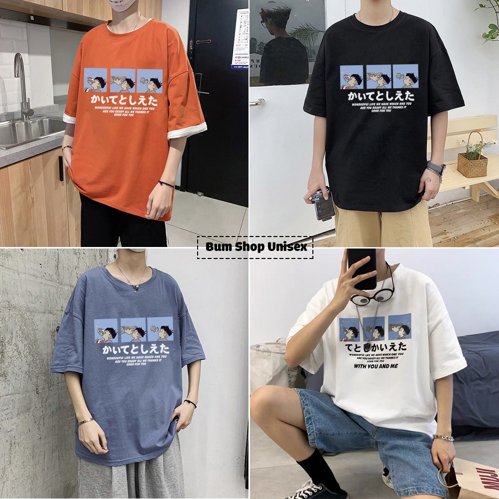 Áo Thun From Rộng Unisex Tay Lỡ - TTL821 Wonderful - Chất Cotton Siêu Mềm Mát - Oversize &lt; 75kg