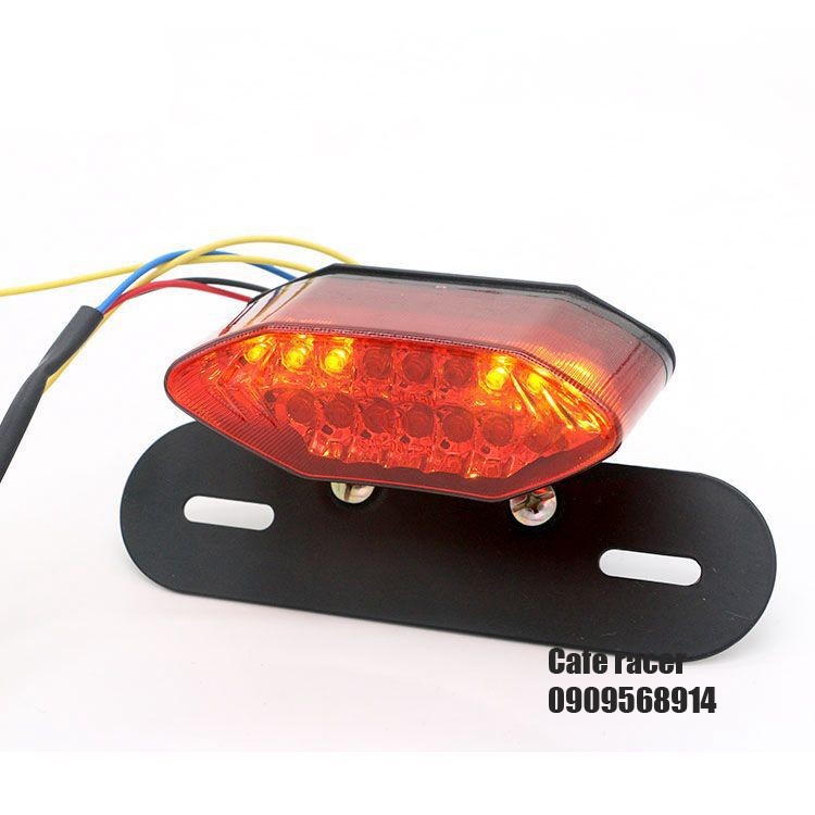 Bộ đèn led phanh cho xe mô tô 3 in 1 kèm pat biển số