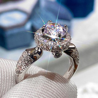 Nhẫn cưới đính đá zircon thời trang dành cho nữ