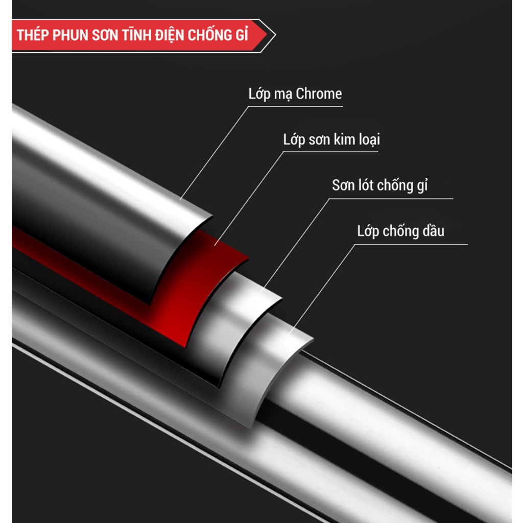 Xà đơn gắn cửa, treo tường bằng thép chịu lực có thước thủy đo cân bằng xà dài 95-130cm - Home and Garden