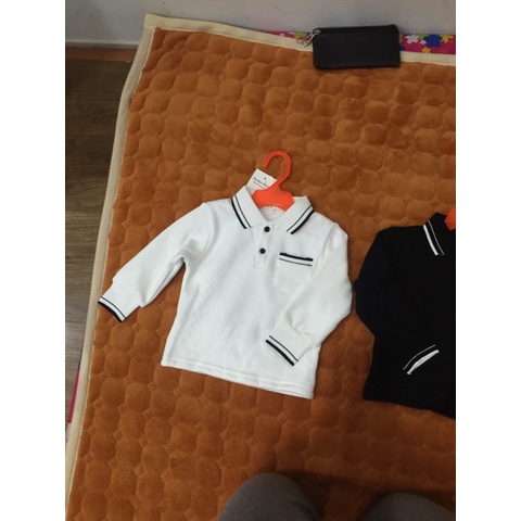 Áo nỉ dài tay,Áo Polo dài tay thu đông bé trai chất liệu nỉ bông size từ 14kg tới 40kg