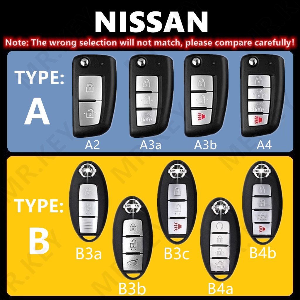 NISSAN Vỏ bọc chìa khóa cho xe Kicks / X-Trail / Teana / ALTIMA / Terra / Sylphy / Qashqai / Elgrand