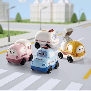 Set 4 ô tô đồ chơi cao cấp kèm nhạc Kub