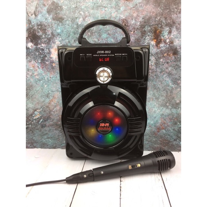 Loa bluetooth Chuyên Karaoke Chính Hãng Tặng Micro Hát Chuyên Để Live Steam Âm Bass Ấm [Sale Tết]