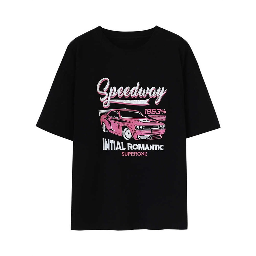 NRVP Áo Thun Nữ Oversize Cổ Tròn Thời Trang Hàn Quốc