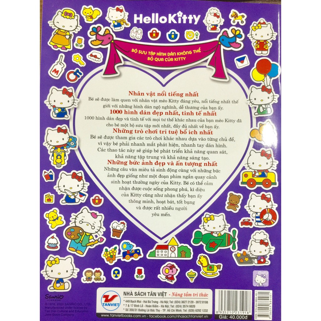 Sách - Hello Kitty - BST 1000 Đề Can - Bốn Mùa Yêu Thương