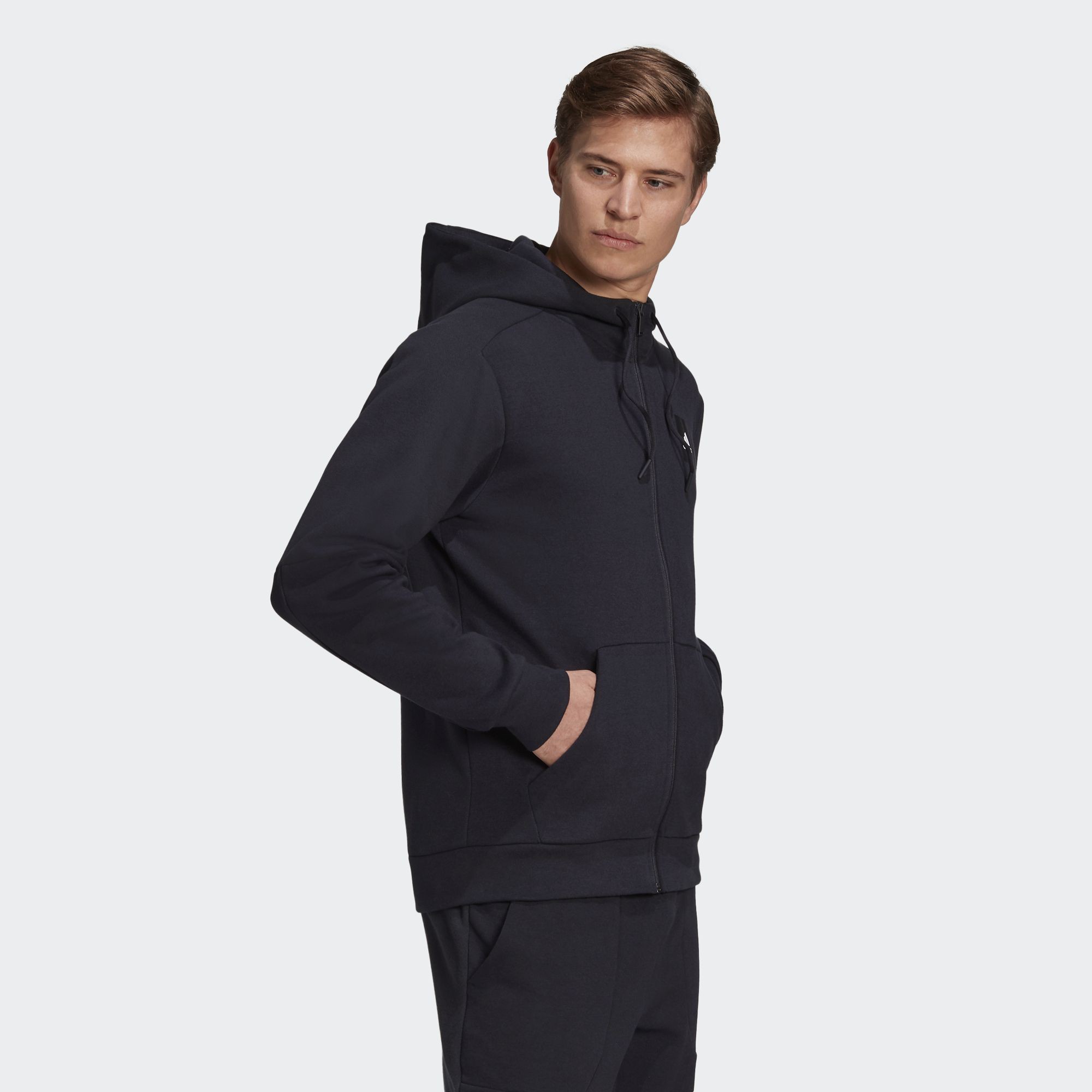 Áo Hoodie Must Haves Full-Zip Stadium Nam Màu đen FR7158 | BigBuy360 - bigbuy360.vn