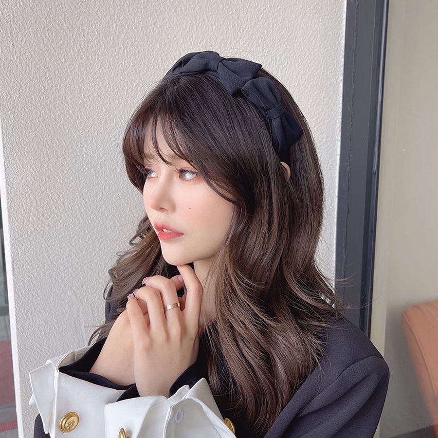 Băng Đô Nơ Màu Trơn Phong Cách Hàn Quốc Cho Nữ