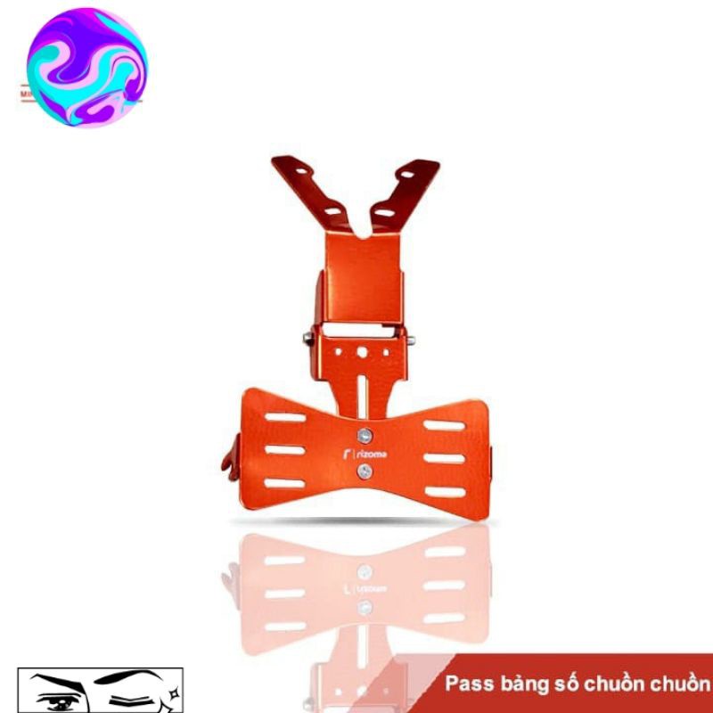 Pát Gắn Biển Số Xe Ex150 Nhôm CNC Kiểu Cánh Chuồn