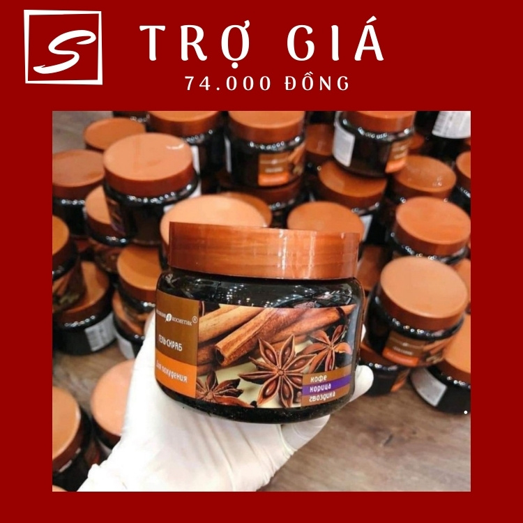 Sale-Tẩy da chết chiết xuất quế hồi và cafe của Nga