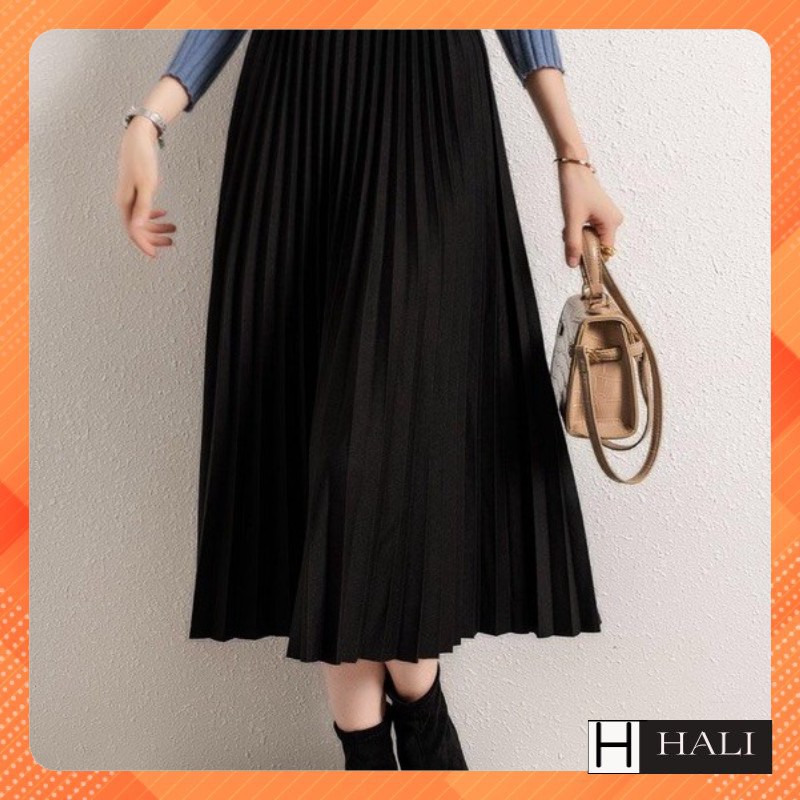 Chân váy xếp ly - chân váy nữ dáng dài cạp CHỮ hàng đẹp HALI | BigBuy360 - bigbuy360.vn