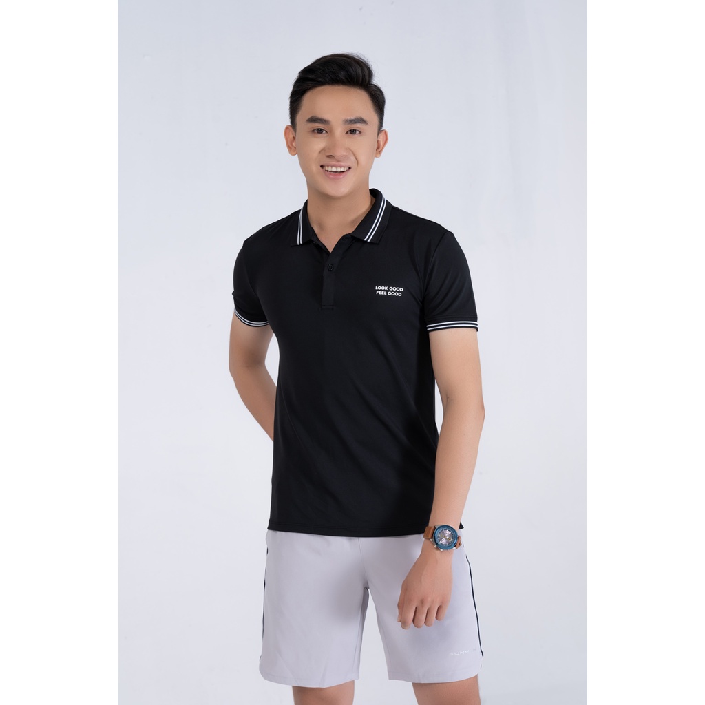 Áo polo nam cafe YODY khử mùi phối gấu, chống UV thân thiện với môi trường -  APM3657