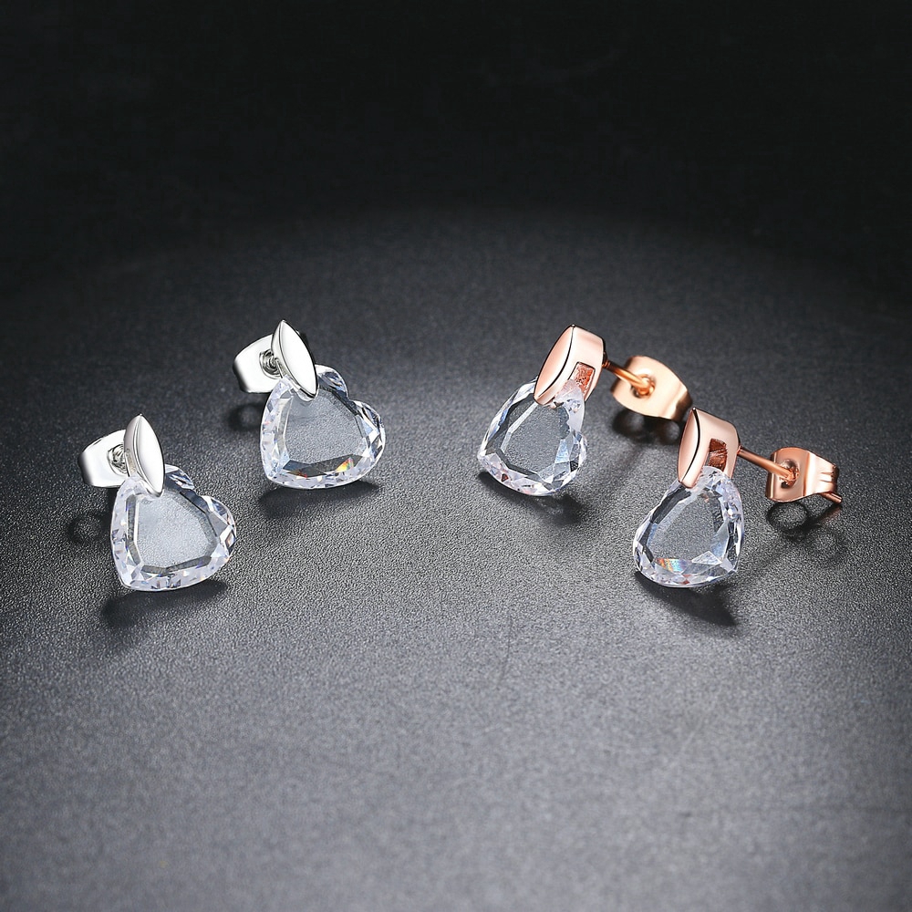 Trang sức hoa tai mơ hồ chất lượng hàng đầu màu vàng hồng kim cương được làm bằng pha lê Áo chính hãng ZYE182 ZYE345