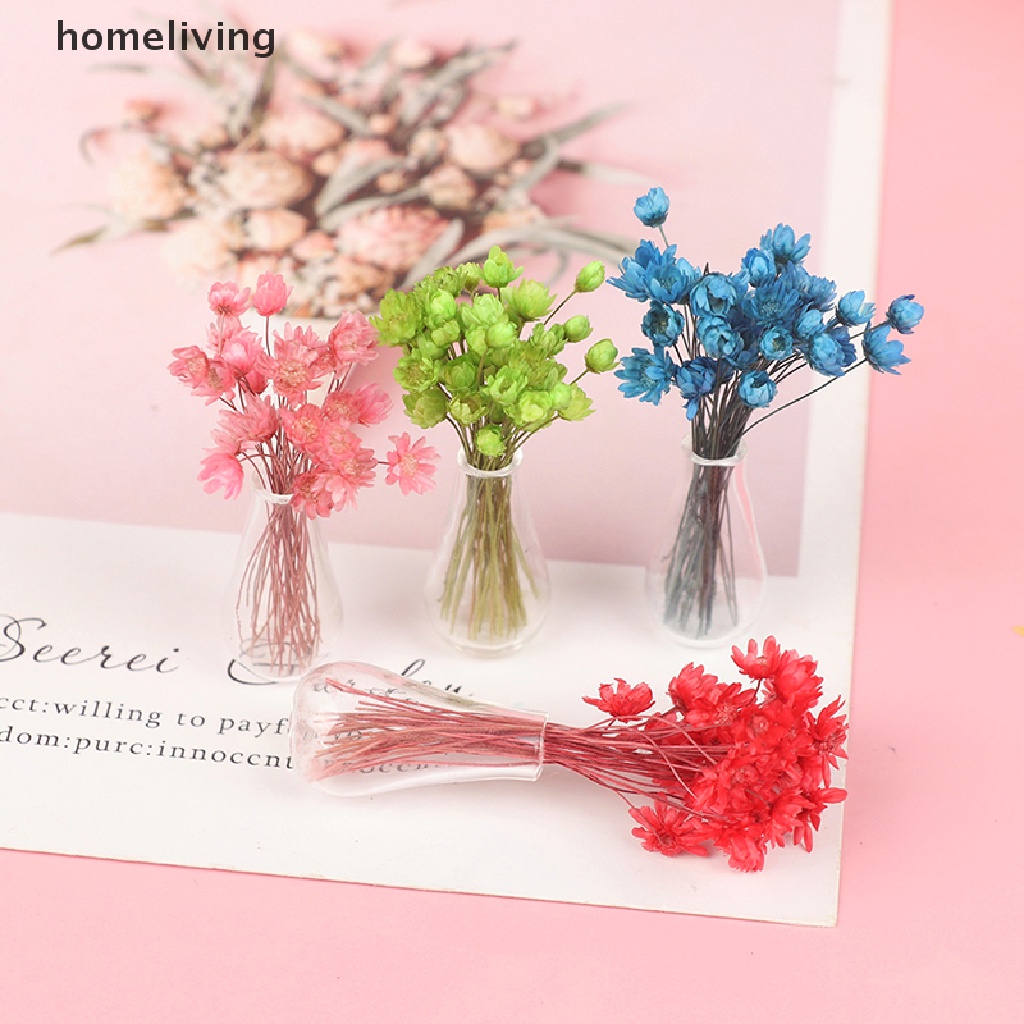 Chậu Kính Trồng Hoa Khô Trang Trí Nhà Búp Bê Tỉ Lệ 1: 12