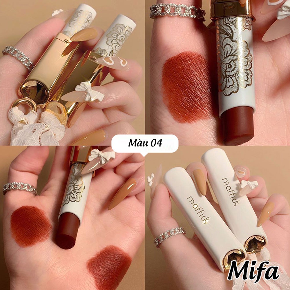 Son Kem Lì Maffick Ren, Son thỏi nội địa trung mềm môi siêu xinh chất mềm và mịn môi Mifa Beauty