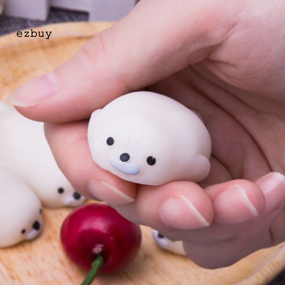 Đồ Chơi Bóp Xả Stress Có Móc Khóa Màu Trắng Dễ Thương Cho Bé