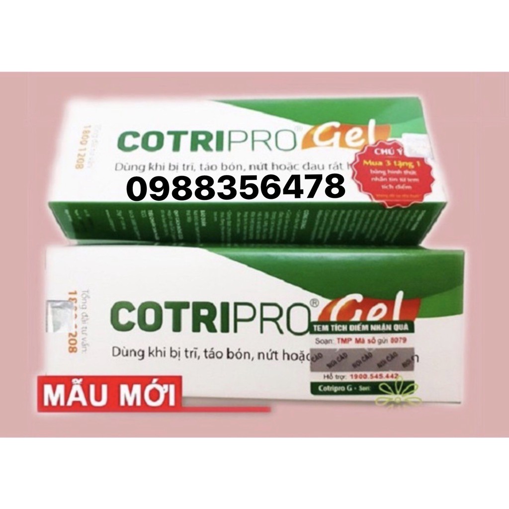 Cotripro gel 25g kem bôi trĩ Hàng Chính hãng 100% thảo dược. Dùng an toàn cho bà bầu và bà mẹ cho con bú.